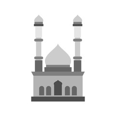 Grey Islamic Mosque Building Illustration Design