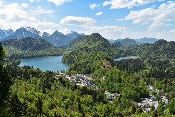 Fototapeta na wymiar Mountain landscape with lake. Germany.