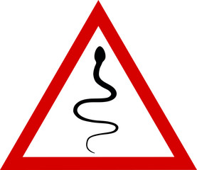 vector illustration, warning snake 