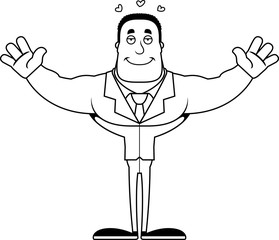 Cartoon Businessperson  Hug