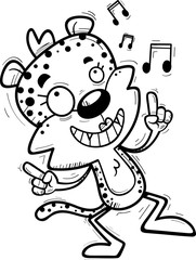 Cartoon Female Leopard Dancing