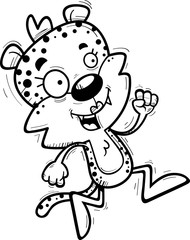 Cartoon Female Leopard Running