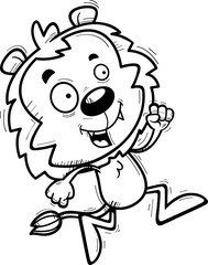 Fototapeta premium Cartoon Male Lion Running