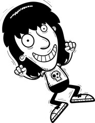 Cartoon Metalhead Jumping