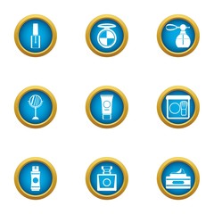 Fashionable style icons set. Flat set of 9 fashionable style vector icons for web isolated on white background