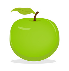 Apple fruit icon. Isolated fruits and vegetables. vector