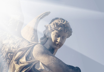 angel in the sunlight (antique statue)