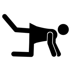 Obraz premium Girl is engaged in fitness icon