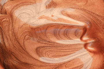 brown orange pearl paint cosmetics texture background