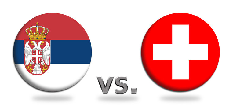 Russia 2018 Group E Serbia versus Switzerland