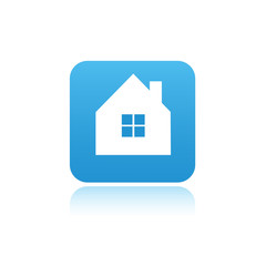 Blue house icon