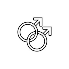 gays homosexuality relationship symbol outline black icon