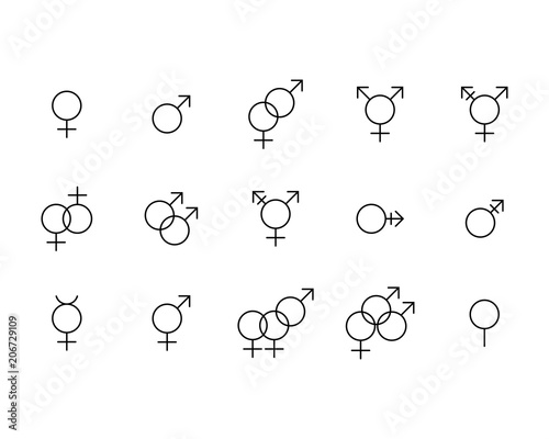Sex Relationship Gender Symbols Line Vector Icons Set Wall Mural Wallpaper Murals Valeriyakozoriz Sex Relationship Gender Symbols Line Vector Icons Set Wall Mural Wallpaper Murals Valeriyakozoriz