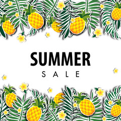 Summer sale background vector illustration sale off template