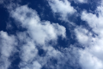 Blue sky with cloud closeup.