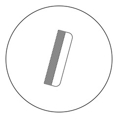 Comb icon black color in circle