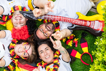 Deutsche Fussball Fans im WM Fieber 