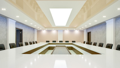 Interior of the conference hall for business negotiations