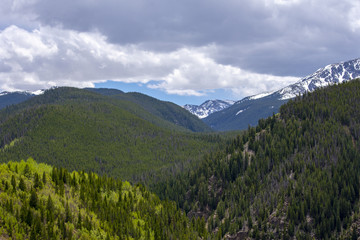 Fototapeta na wymiar Colorado Mountain Landscape Near the Ski Resort of Vail 2