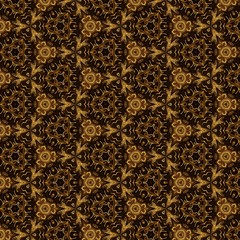 Geometric gold seamless texture. Abstract artistic background. Creative pattern for any printed production, print on fabric, canvas, paper and ceramic. Template for decoration of design products.