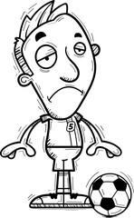 Sad Cartoon Soccer Player
