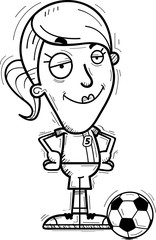 Confident Cartoon Soccer Player