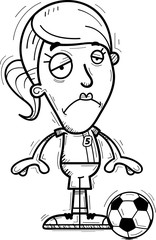 Sad Cartoon Soccer Player