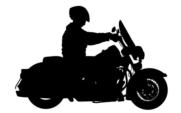 recommend clip art: Biker driving a motorcycle rides along the asphalt road vector silhouette illustration. Freedom activity. Road travel by bike. Man on bike silhouette. Motorbike rider silhouette. 