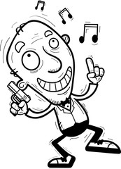 Cartoon Senior Spy Dancing