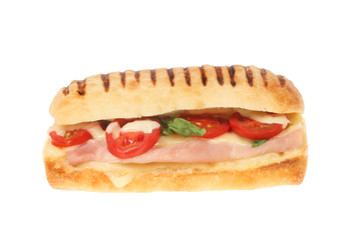 Ham cheese and tomato panini