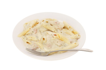 Chicken and bacon pasta bake