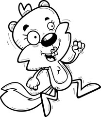 Cartoon Female Squirrel Running