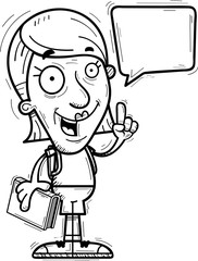 Cartoon Senior Citizen Student Talking