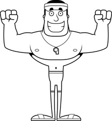 Cartoon Smiling Lifeguard