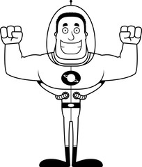Cartoon Smiling Spaceman © corythoman