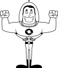 Cartoon Smiling Spaceman © corythoman