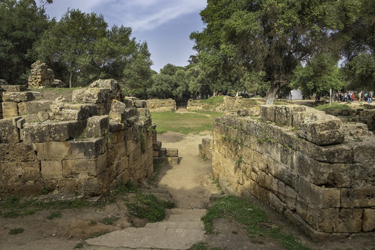Entrance in the roman amphitheater in Tipasa (Tipaza), Algeria