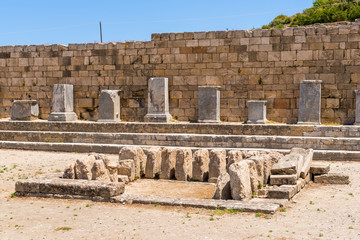 Fototapeta premium Hierothyteion in ancient city of Kamiros located in the northwest of the island of Rhodes.