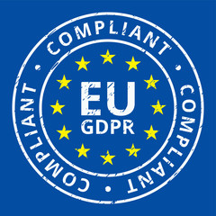 EU GDPR Compliant label illustration