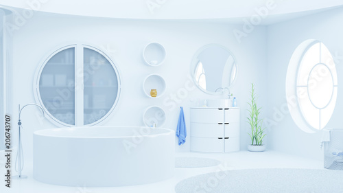 "Modernes weißes Badezimmer mit Oberlicht" Stockfotos und lizenzfreie