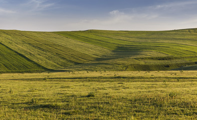 Obraz premium Cultivated fields in mountains