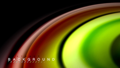 Fluid mixing colors, vector wave abstract background