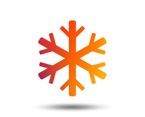 Snowflake sign icon. Air conditioning symbol. Blurred gradient design element. Vivid graphic flat icon. Vector