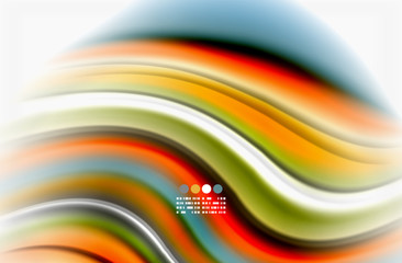 Rainbow color waves, vector blurred abstract background