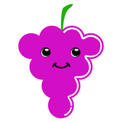 Cute grapes emoticon