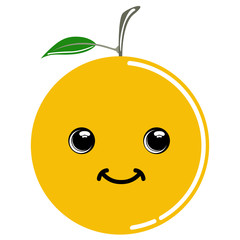 Cute orange emoticon