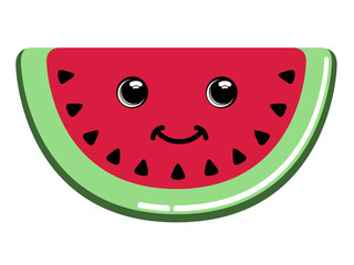 Cute watermelon emoticon
