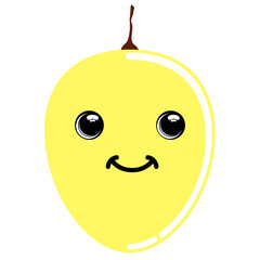 Cute passion fruit emoticon