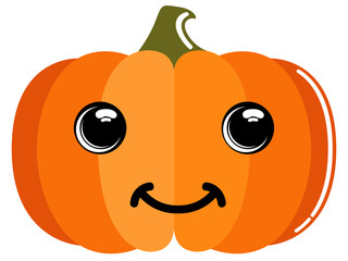 Cute pumpkin emoticon