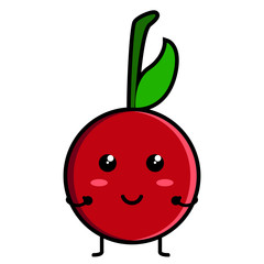 Cute cherry emoticon